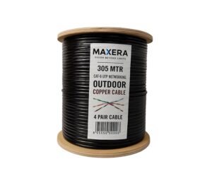 MAXERA CAT-6 Outdoor UTP Copper Networking Cable (305 Meter / 4 Pair)