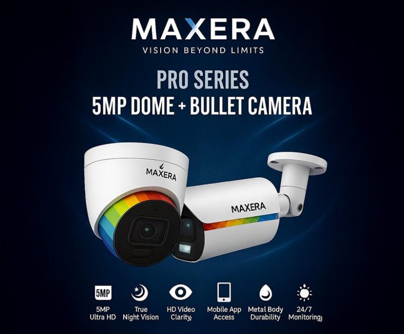 3-min Maxera PRO Series Dome + Bullet 5MP Kit